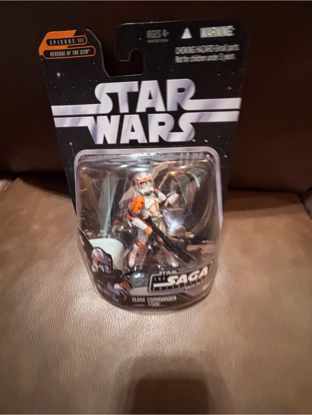 Star Wars Orange & White Clone Commander Figure - Star Wars